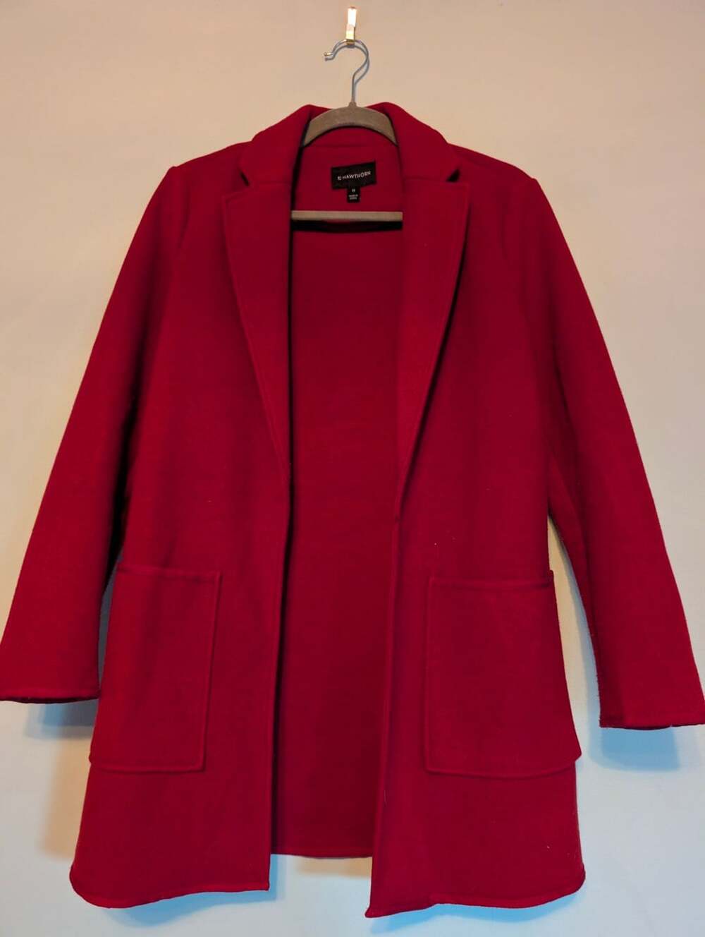 Workwearchic  Chicouterwear 41 Hawthorn Red Open Front Coat Size XS